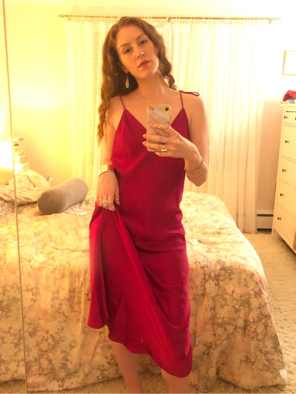 Victoria’s Secret Pink Satin Slip Dress, XS